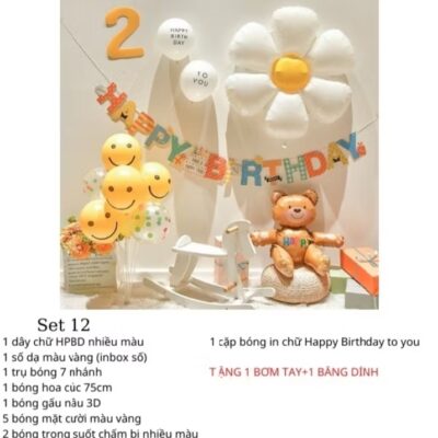 Set trang trí sinh nhật cho bé (Set 12)