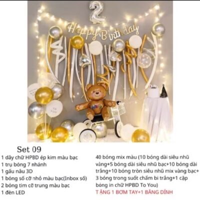 Set trang trí sinh nhật cho bé (Set 9)