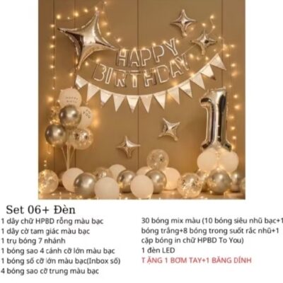 Set trang trí sinh nhật cho bé (Set 6)