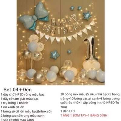 Set trang trí sinh nhật cho bé (Set 4)