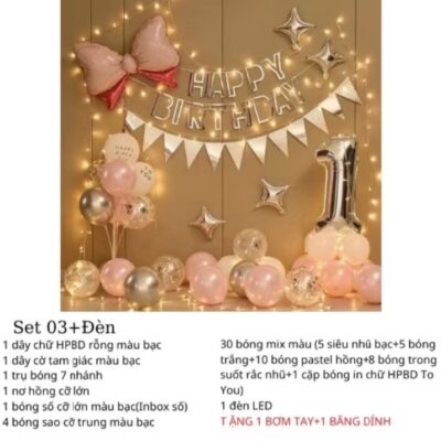 Set trang trí sinh nhật cho bé (Set 3)