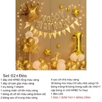 Set trang trí sinh nhật cho bé (Set 2)