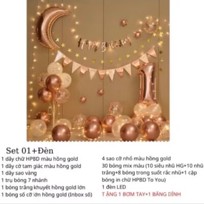 Set trang trí sinh nhật cho bé (Set 1)