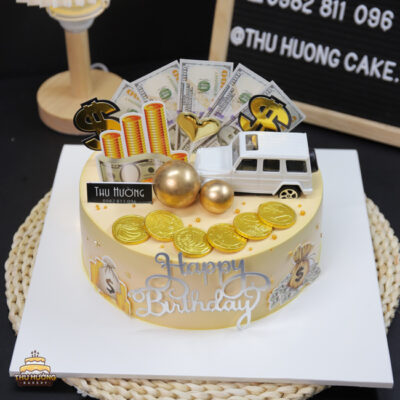 Set cắm giấy tiền - Trang trí bánh sinh nhật bánh kem