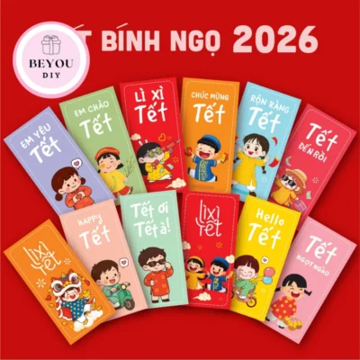 Set 10 lì xì tết ngẫu nhiên