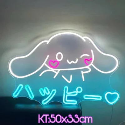 (Tặng kèm keo dán và dimmer)Đèn led neon Cinnamoroll nhiều mẫu.Đèn Cute.Đèn trang trí