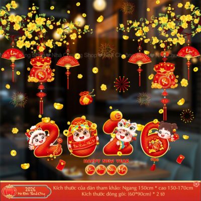 Decal dán kính trang trí