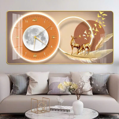 Đồng Hồ Tráng Gương Treo Tường " LÔNG VŨ "