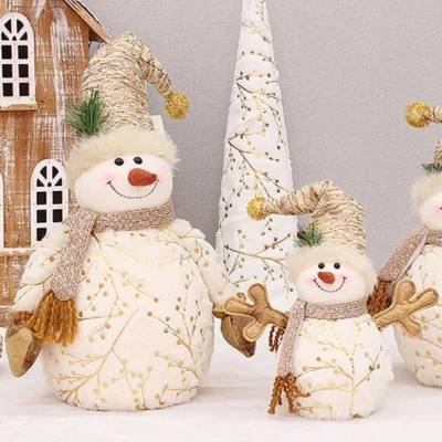 Búp Bê Người Tuyết Nhồi Bông Để Bàn Trang Trí Giáng Sinh