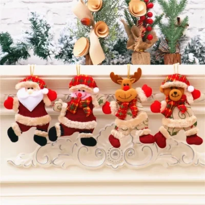 Búp bê treo trang trí cây thông Giáng Sinh hình ông già Noel người tuyết